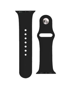 Silicone Band Clip APS Black - Λουράκι Σιλικόνης για Apple Watch 42/44/45/49mm (1/2/3/4/5/6/7/8/9/SE/ULTRA)