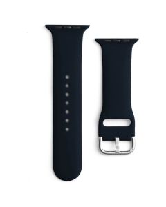 Silicone Band Pin APS Black - Λουράκι Σιλικόνης για Apple Watch 42/44/45/49mm (1/2/3/4/5/6/7/8/9/SE/ULTRA)