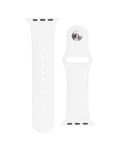 Silicone Band Clip APS White - Λουράκι Σιλικόνης για Apple Watch 42/44/45/49mm (1/2/3/4/5/6/7/8/9/SE/ULTRA)