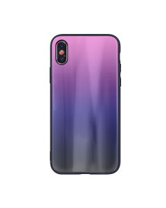 Aurora Glass TPU Case Pink / Black (iPhone Xs Max)