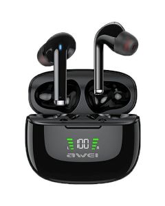 AWEI TWS TA8 Bluetooth Earphone Wireless Earbuds with Charging Box - Black