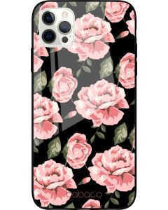 Babaco Premium Glass TPU Case (BPCFLOW8015) Flower Black (iPhone 12 Pro Max)