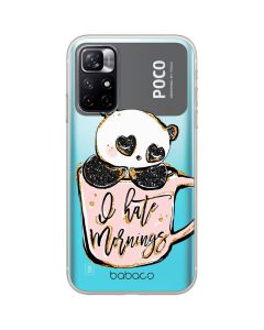 Babaco Panda Silicone Case (BPCPAN647) Θήκη Σιλικόνης 005 I Hate Mornings Transparent (Xiaomi Poco M4 Pro 5G / Redmi Note 11T 5G / 11S 5G)