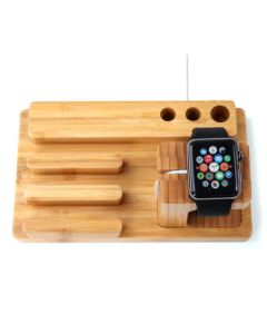 Bamboo Multifunctional USB Charging Stand & Dock Φόρτισης WS501 για Apple Watch / Phones / Tablets