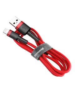 Baseus Cafule Braided Καλώδιο Φόρτισης (CALKLF-C09) 1.5A Lightning 2m Red