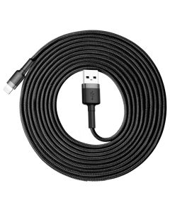 Baseus Cafule Braided Καλώδιο Φόρτισης (CALKLF-RG1) 2A Lightning 3m Black / Gray