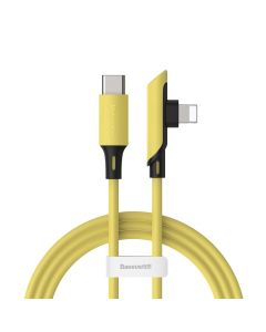 Baseus Colourful Elbow Angled Cable 18W Καλώδιο Φόρτισης (CATLDC-A0Y) Type-C PD to Lightning 1.2m Yellow