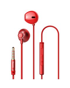 Baseus Encok H06 Lateral In-Ear Earbuds (NGH06-09) Ακουστικά με Ενσωματωμένο Μικρόφωνο - Red