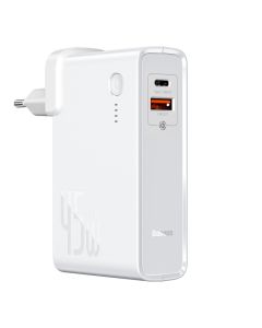 Baseus GaN Power Bank + Wall Charger (PPNLD-C02) 10000mAh 45W USB / Type-C QC 3.0 + 1m Type-C Cable - White