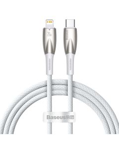 Baseus Glimmer Series Fast Charging Data Cable 20W (CADH000002) Καλώδιο Φόρτισης Quick Charge Type-C to Lightning 1m White