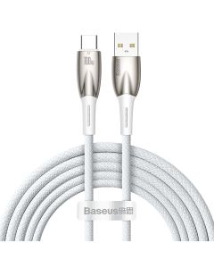 Baseus Glimmer Series Fast Charging Data Cable 100W (CADH000602) Καλώδιο Φόρτισης Quick Charge USB to Type-C 2m White