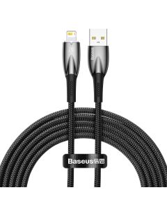 Baseus Glimmer Series Fast Charging Data Cable 2.4A (CADH000301) Καλώδιο Φόρτισης Quick Charge USB to Lightning 2m Black