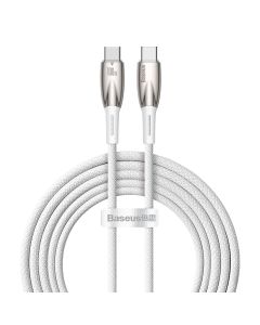 Baseus Glimmer Series Fast Charging Data Cable 100W (CADH000802) Καλώδιο Φόρτισης Type-C to Type-C PD 2m White