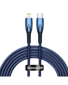 Baseus Glimmer Series Fast Charging Data Cable 20W (CADH000103) Καλώδιο Φόρτισης Quick Charge Type-C to Lightning 2m Blue