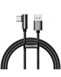 Baseus Legend Mobile Game Elbow Angled Cable USB 66W Καλώδιο Φόρτισης (CATCS-B01) USB to Type-C 1m Black