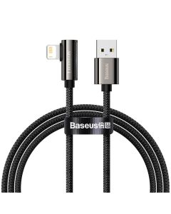 Baseus Legend Mobile Game Elbow Angled Cable 2.4A Καλώδιο Φόρτισης (CALCS-01) USB to Lightning 1m Black