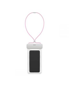 Baseus Αδιάβροχη Θήκη Lets Slip Universal Waterproof Bag για Συσκευές έως 7.2'' - White / Pink