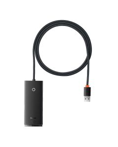 Baseus Lite Series Hub USB Adapter 4x USB 3.0 1m (WKQX030101) Black