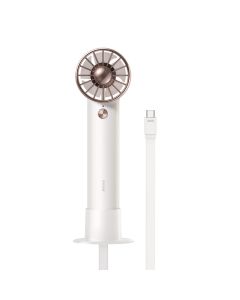 Baseus Mini Portable Fan 4000mAh Power Bank Built-in Type-C Cable (ACFX010102) Φορητό Ανεμιστηράκι - White