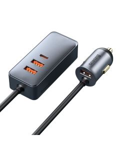 Baseus Share Together Car Charger 3xUSB-A / Type-C 120W QC3.0 PD (CCBT-B0G) Φορτιστής Αυτοκινήτου - Gray