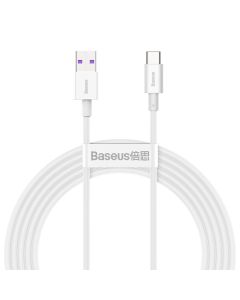 Baseus Superior Charging Data Cable 66W (CATYS-A02) Καλώδιο Φόρτισης Quick Charge 6A USB to Type-C 2m White