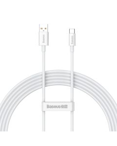 Baseus Superior Charging Data Cable 100W (CAYS001402) Καλώδιο Φόρτισης Fast Charge USB to Type-C 2m White