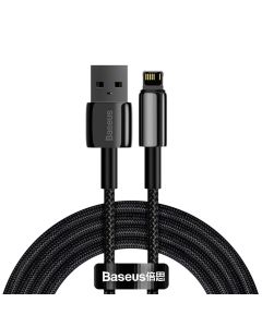 Baseus Tungsten Gold Fast Charging Data Cable (CALWJ-01) Καλώδιο Φόρτισης USB to Lightning 2.4A 1m Black
