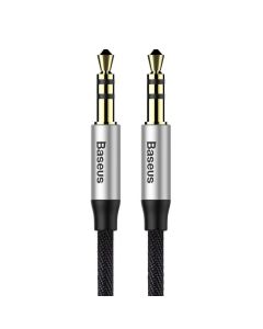 Baseus Yiven M30 Audio Cable Mini Jack 3.5mm AUX (CAM30-BS1) Καλώδιο 1m Silver