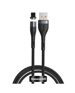 Baseus Zinc Magnetic Cable Καλώδιο Φόρτισης 2.4A με μαγνητικό βύσμα 1m (CALXC-KG1) Black / Grey (USB to Lightning)