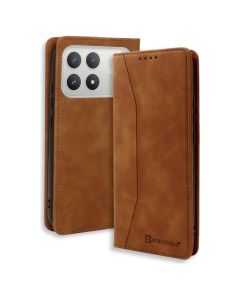 Bodycell Book Case Pu Leather Xiaomi Poco F8 Pro 5G Brown - MD03253