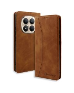 Bodycell Book Case Pu Leather Xiaomi Note 15 Pro 4G Brown - MD03238