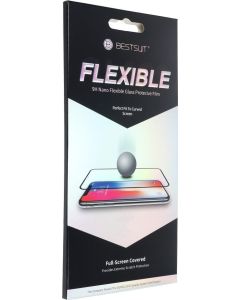 Bestsuit Flexible Hybrid Full Glue Αντιχαρακτικό Γυαλί Tempered Glass White (iPhone 7 / 8 / SE 2020 / 2022)