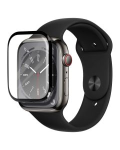 Bestsuit Flexible Hybrid Full Face Αντιχαρακτικό Γυαλί 5H Tempered Glass Black (Apple Watch 45mm Series 9)