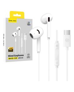 Blavec BHS-02 Earphones with Microphone Handsfree (BHS02-W) Ακουστικά Type-C - White - MT83922