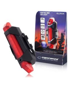 Esperanza EOT014 Velorum Bicycle Back USB LED Lamp Επαναφορτιζόμενο Οπίσθιο Φως Ποδηλάτου 
