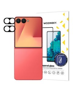 Wozinsky 9H Full Camera Lens Tempered Glass Film Prοtector 2Pack Black (Samsung Galaxy Z Flip7)