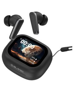 Blavec BW-07 Live (BW07L-B) TWS Wireless Bluetooth Stereo Earbuds with LCD Screen - Black - MT83412