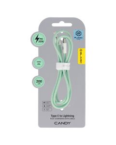 Blavec Candy Braided Fast Charging Data Cable PD 20W 2,4A (CCA-CL24GN20) Καλώδιο Φόρτισης Type-C to Lightning 2m Green