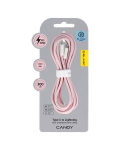 Blavec Candy Braided Fast Charging Data Cable PD 20W 2,4A (CCA-CL24P30) Καλώδιο Φόρτισης Type-C to Lightning 3m Pink