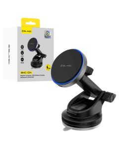 Blavec BHC-01A 15W MagSafe Magnetic Car Windshield / Dashboard Phone Holder with Wireless Charging (BHC01A-MWIB) Black - MT83821