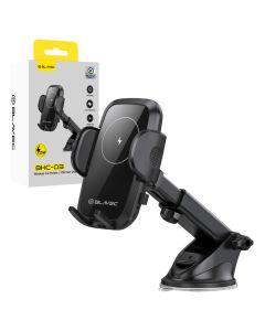 Blavec BHC-03 Windshield Car Phone Holder 15W with Induction Charging (BH16BC-MDB) Black - MT82812
