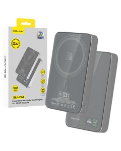 Blavec BJ-04 Slim 13,5mm Power Bank 10000mAh Type C 22,5W Magsafe 3in1 (PBBJ04-MC10G) Εξωτερική Μπαταρία - Grey Glass - MT81363