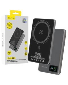 Blavec BJ-03 Ultra Slim 7,8mm Power Bank 5000mAh Type C 22,5W Magsafe 3in1 (PBBJ03-MC5G) Εξωτερική Μπαταρία - Grey