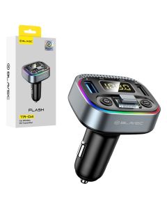 Blavec FM Transmitter Flash TR-04 MP3, Bluetooth 2xUSB + Type C PD 30W QC3.0 18W (TFMFTR04-B) Φορτιστής Αυτοκινήτου - Black - MT83417