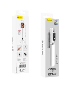 Blavec Selfie Stick Coco P-04 Tripod + Remote Control 0,7m (SSCP04-TRW07) White - MT83433