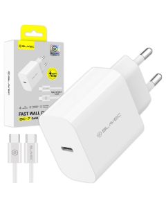Blavec Wall Charger BC-7 GaN4 - Type C - PD QC 45W 3A with Type C to Type C Cable (TCBC7G4-CW453A+CC) Αντάπτορας Φόρτισης - White - MT83435