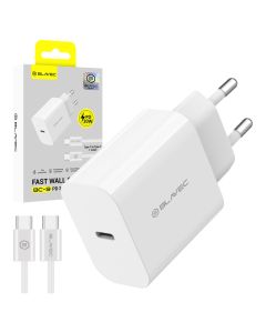Blavec Wall Charger BC-9 Type C - PD 20W 3A with Type C to Type C Cable (TCBC9-CW203A+CC) Αντάπτορας Φόρτισης - White - MT83813