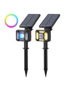 BlitzWolf  BW-OLT5 Outdoor LED Solar Lamp RGB Φωτισμός Κήπου LED - Black
