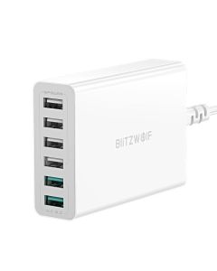 Blitzwolf BW-S15 Charger 6-Port USB QC 3.0 60W Αντάπτορας Φόρτισης - White