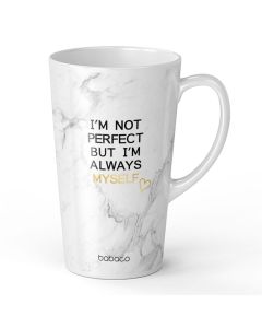 Babaco Positive Vibes Latte Mug 450ml (BMGVIBES006) Κεραμική Κούπα -  Not Perfect 005 White